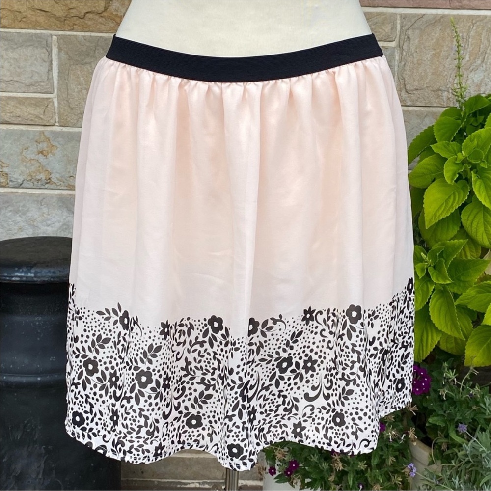 GAP Blush Pink Floral Print‎ Chiffon Skirt